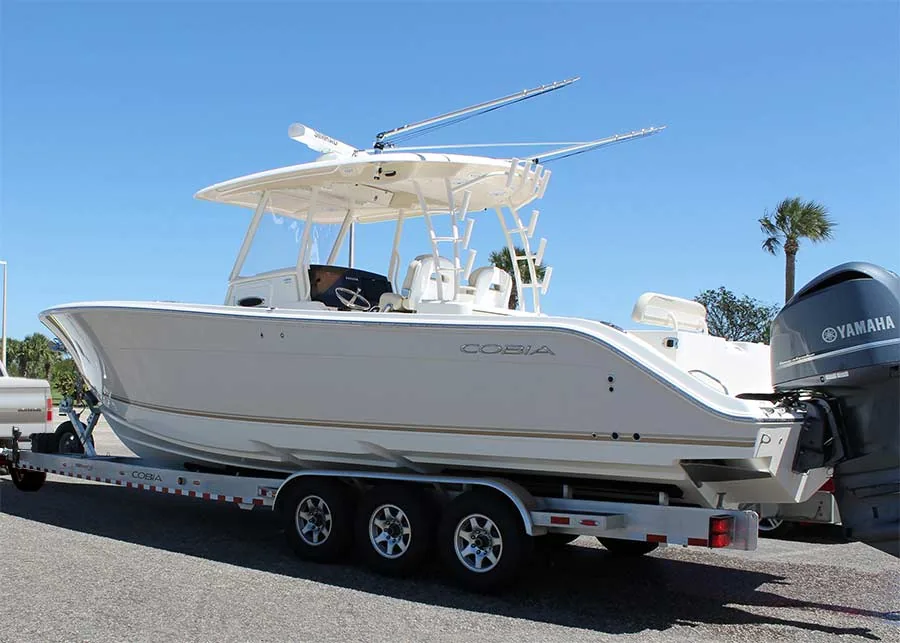 Minneapolis boat loaded on a trailer for recovery and towing