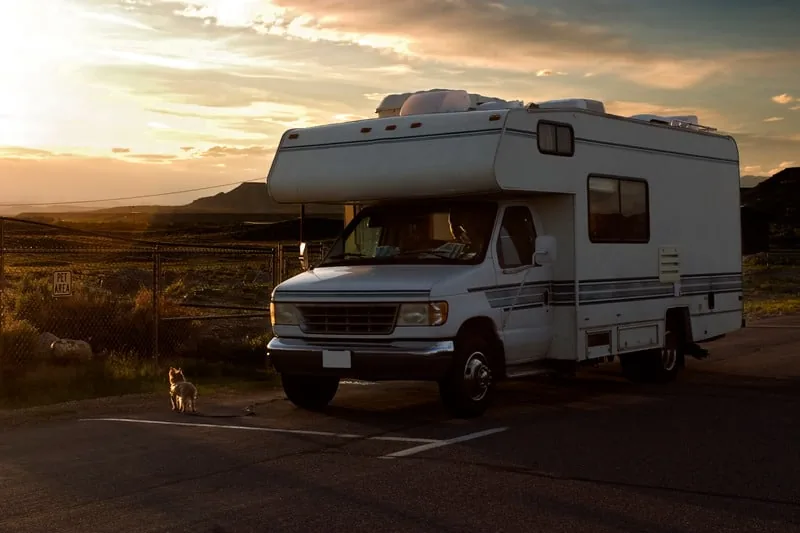 Minneapolis RV motorhome ready for transport